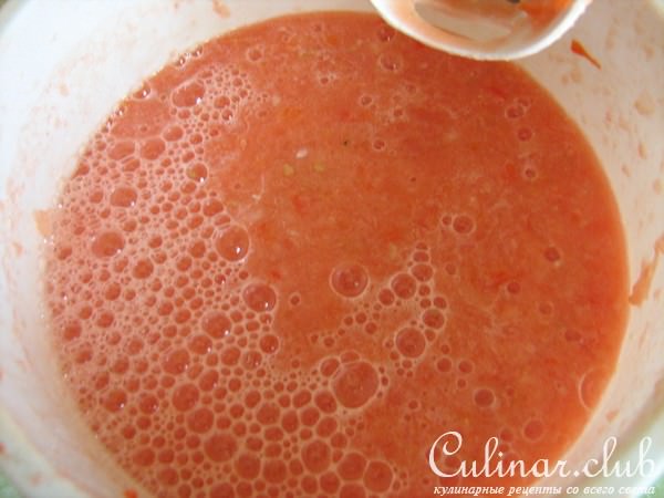 Густой суп с помидорами,картофелем и яйцом.
