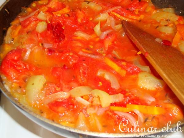 Суп с нутом и помидорами ( постный)