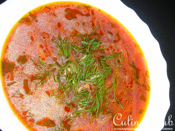 Борщ (постный) необычайно вкусный!