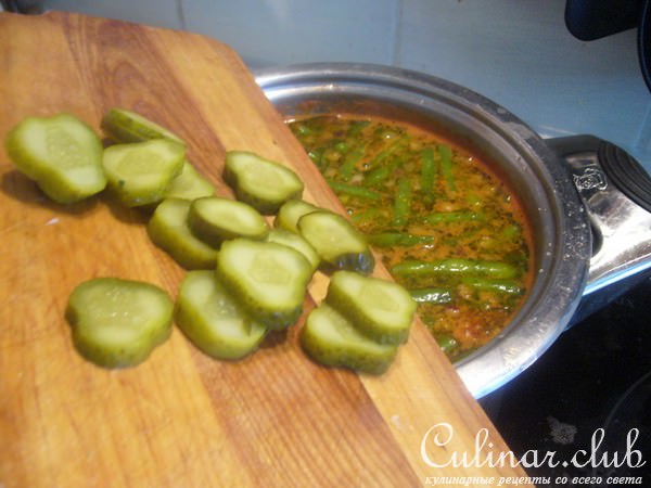 Быстрый овощной супчик со стручковой фасолью