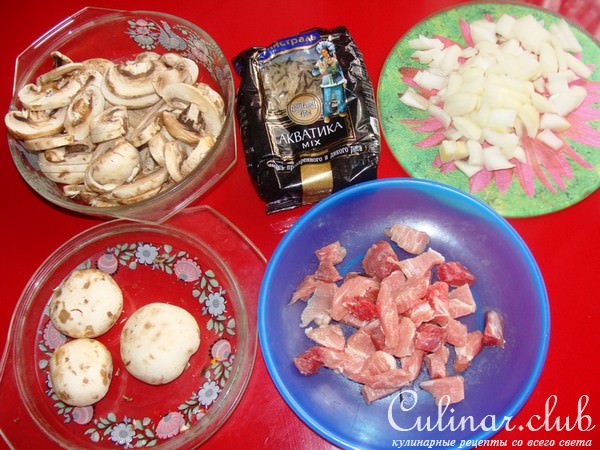 Суп с шампиньонами и диким рисом