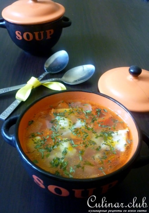 Суп с PENNE RIGATE и запечёнными овощами