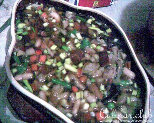 Густой грибной суп с фасолью и овощами (постный)