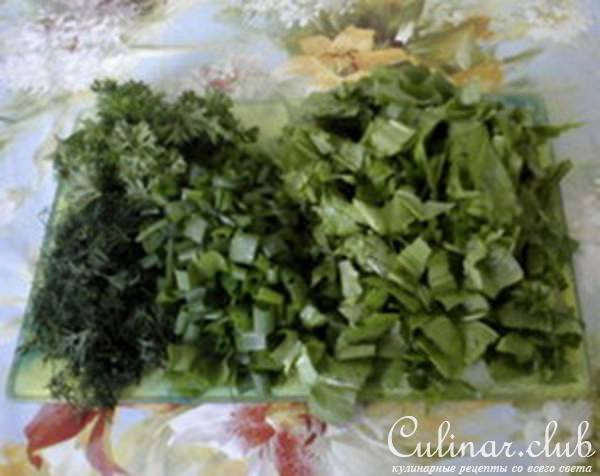 Летний супчик со щавелем и гренками (вариант)