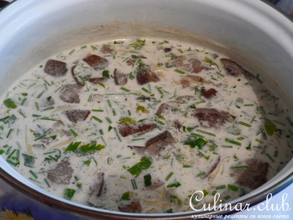 Грибной суп со сливками.(вариант№1)
