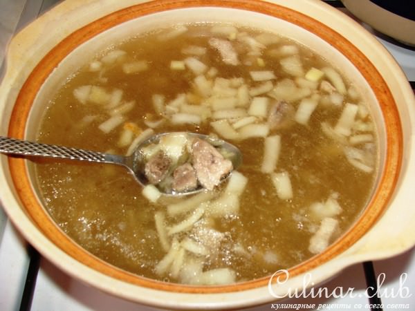 Суп с шампиньонами и диким рисом