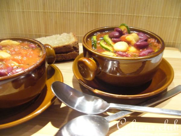 Густой фасолевый суп по-марсельски (быстрый сытный ужин)