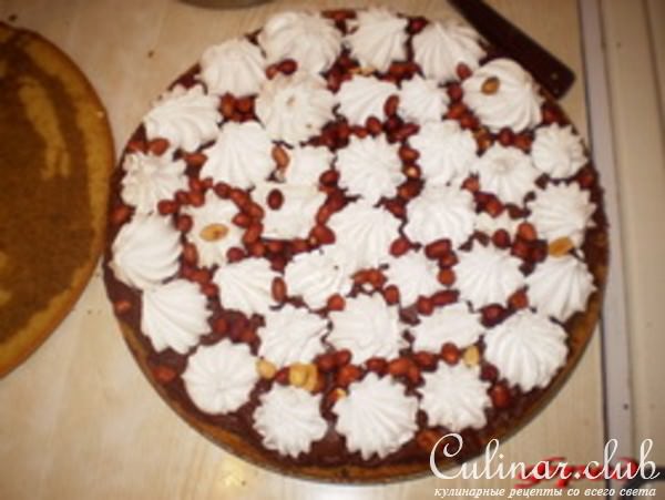 Кофейный торт с шоколадом и безе