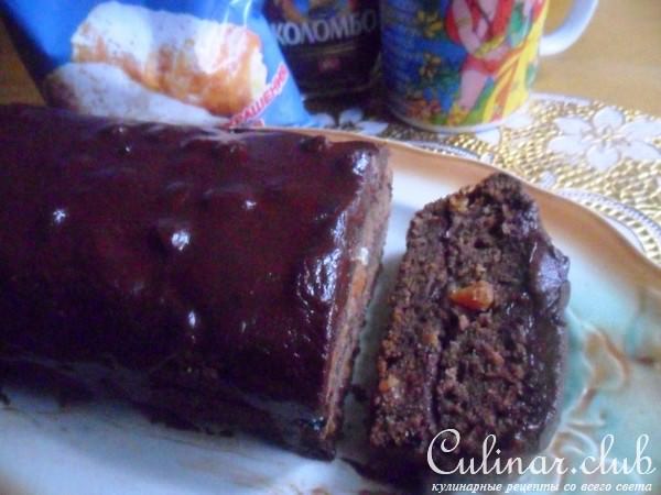 Шоколадный торт/кекс с изюмом "Ура!!! Каникулы"