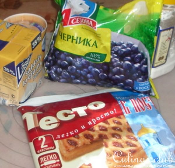 Мильфёй с черникой