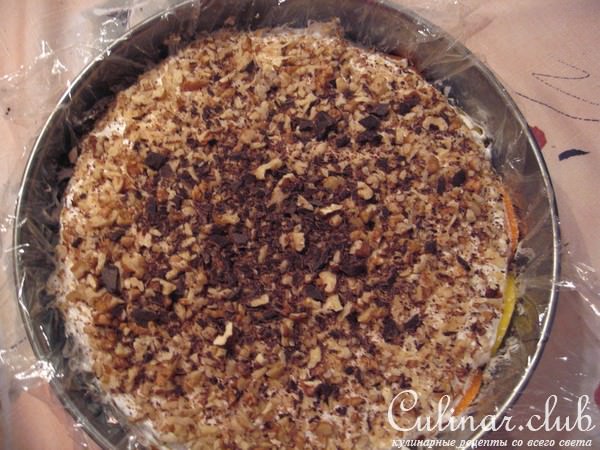 Торт с черносливом и грецкими орехами