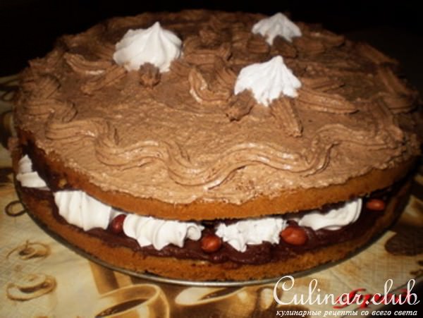 Кофейный торт с шоколадом и безе
