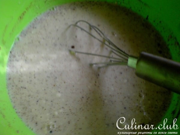 Блинный торт с персиками