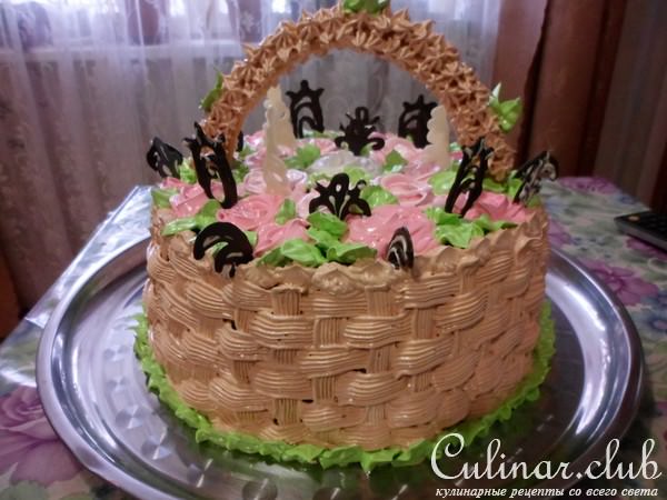 Торт " Цветочная корзина"