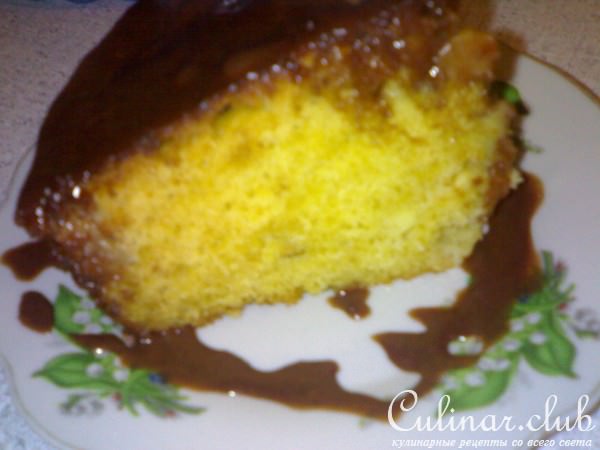 Кекс сметаный с кусочками яблок