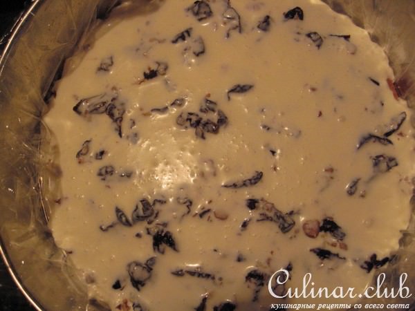 Торт с черносливом и грецкими орехами