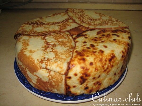 Блинчатый сладкий пирог