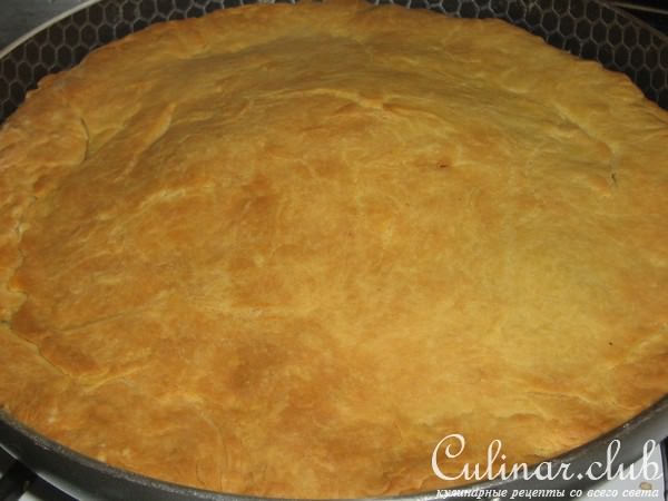 пирог с грибами и сыром