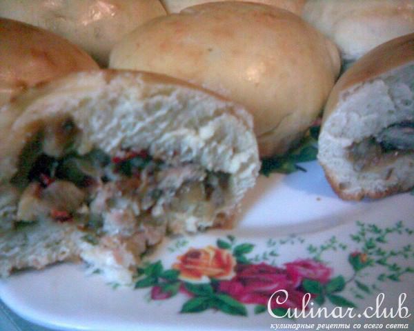 Небюджетные булочки с копченой рыбой