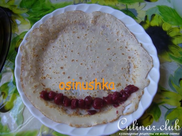 блинчики с вишней