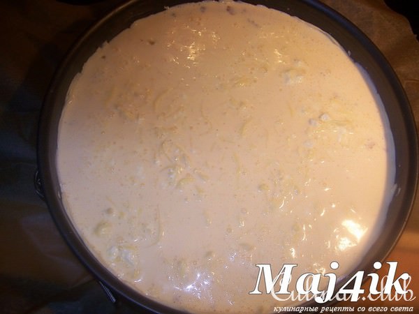 Очень быстрый Сырный киш с орехами и виноградом