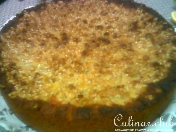 Пирог с абрикосами и мюсли
