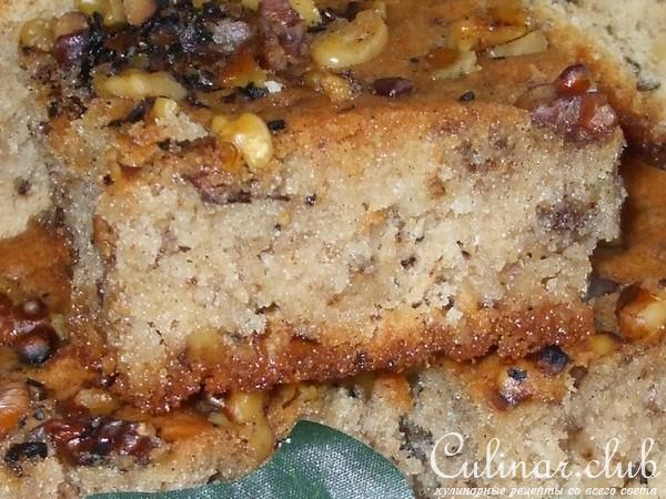Медовый кекс с грецкими орехами