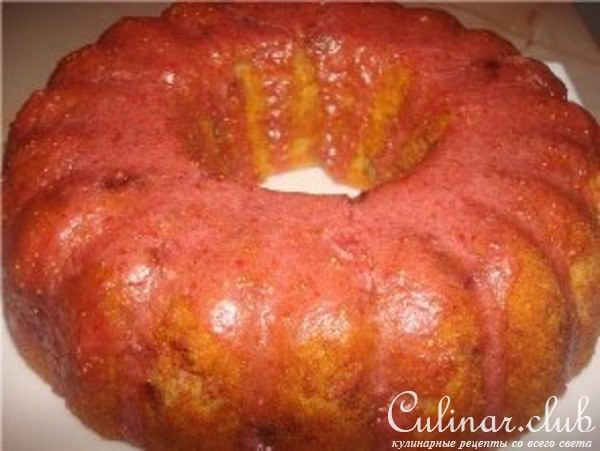 клубничный кекс