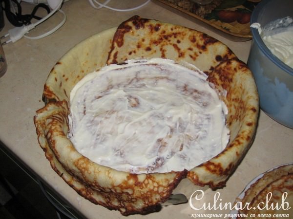 Блинчатый сладкий пирог