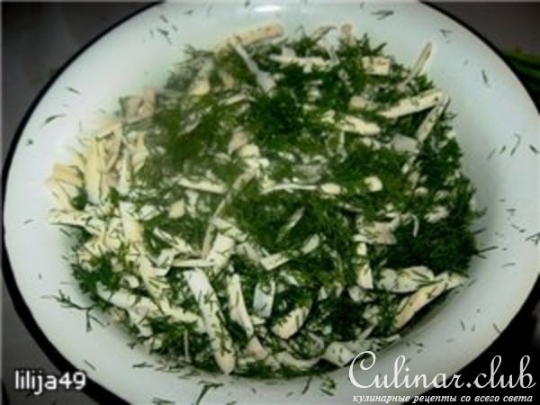 Рулетики с сыром и зеленью