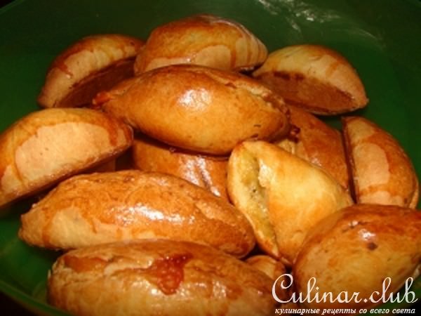 Пирожки с куриной печёнкой