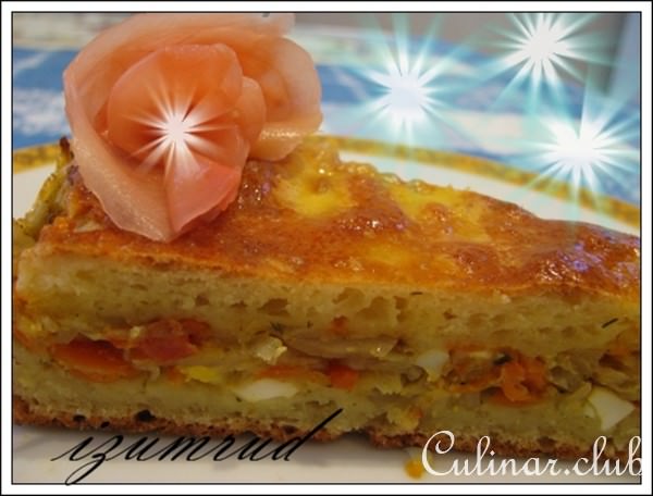 Пирог с капустой и яйцом