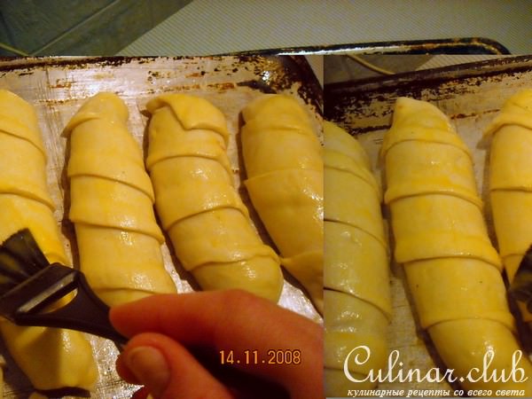 Сардельки в слоеном тесте по-кургански