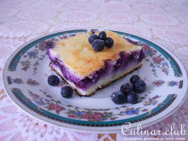 Запеканка с черникой