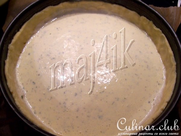 Киш с творогом и морковкой