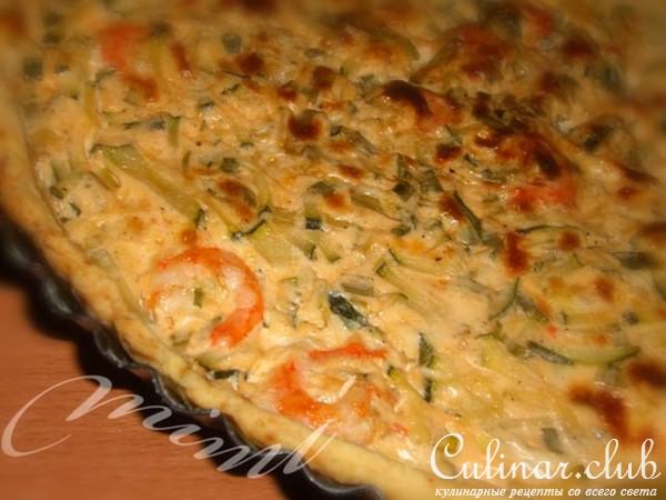 киш с креветками
