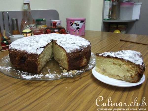 Сливочный пирог с яблоками