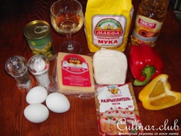Маффины с паприкой, оливками и сыром