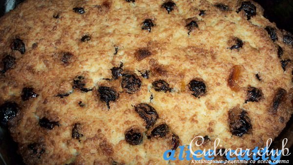 ТВОРОЖНАЯ ЗАПЕКАНКА С КУРАГОЙ И ИЗЮМОМ