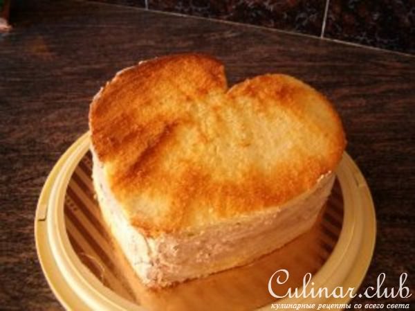 торт "сердце с розами"