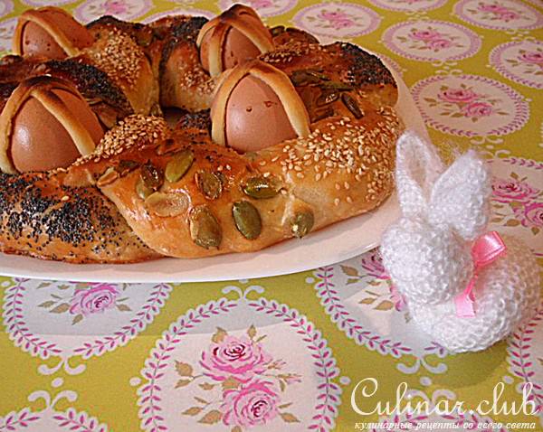 Итальянская Пасхальная коса с начинкой