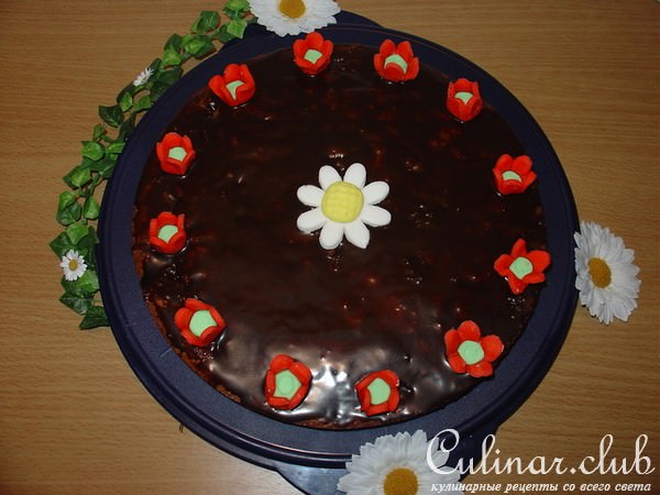 Французский шоколадный пирог „Tarte au chocolat“.