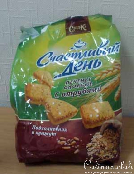 Печенье сдобное с отрубями, семечками подсолнечника и кунжута