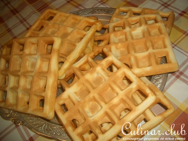 Пивные вафли с салатом