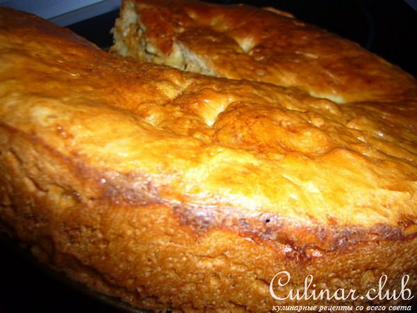 Пирог с курицей и сыром