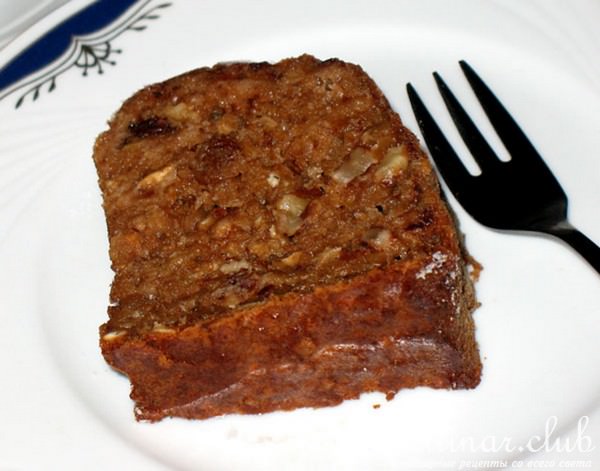 Кофейный кекс из мацы,с орехами и изюмом
