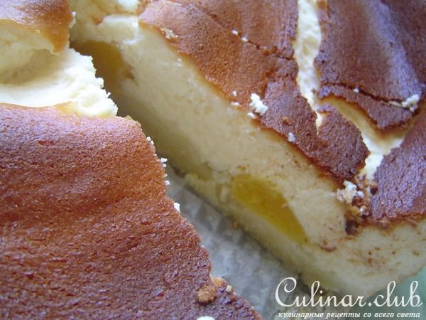 Творожный пирог с персиками-Ksekuchen mit Pfirsichen