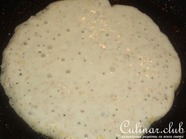 Блины манно-овсяные с сыром