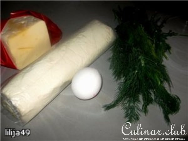 Рулетики с сыром и зеленью