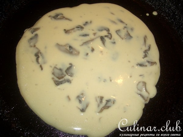 Блинные лепешки с грибами